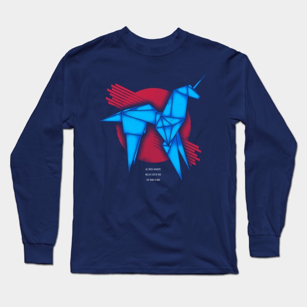 Tears in the rain Long Sleeve T-Shirt by TeeKetch